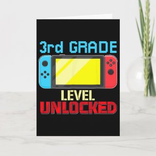 Carte Joueur de jeux vidéo retour à l'école niveau 3e an