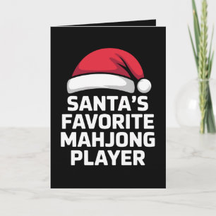 Carte Joueur de Mahjong préféré du Père Noël Jeu de Noël