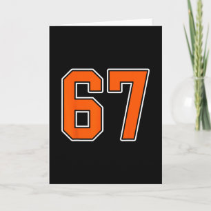 Carte Joueur de maillot orange blanc numéro 67 uniforme 