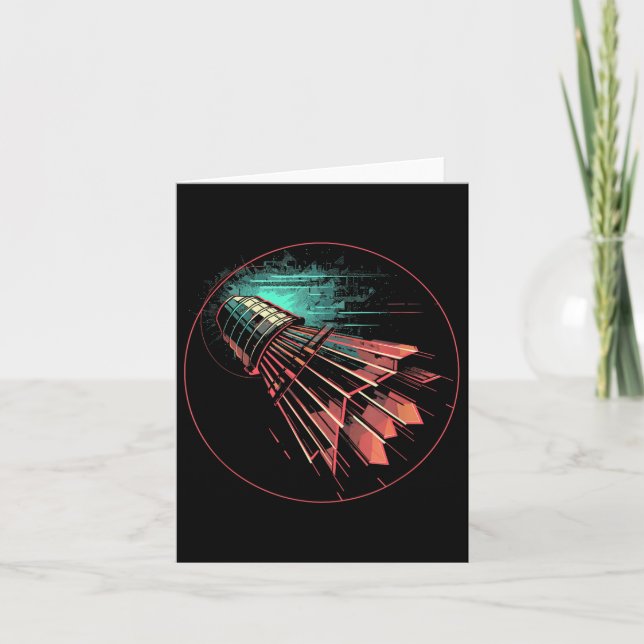 Carte Joueur de navette Badminton Steampunk (Devant)