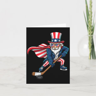 Carte Joueur de palet patriotique de hockey pour hommes