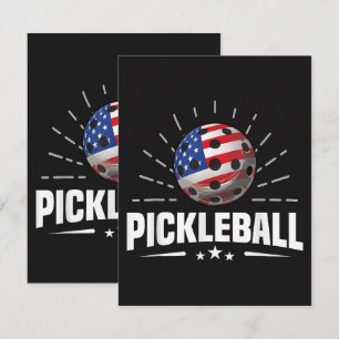 Carte Joueur de Pickleball au Drapeau Américain US