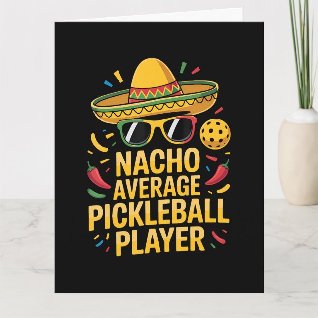 Carte Joueur de pickleball moyen nacho (Devant)