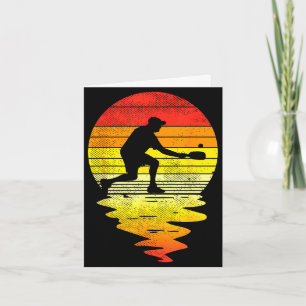 Carte Joueur de pickleball sunset retro sport pickle bal