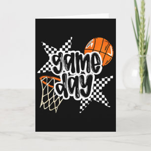 Carte Joueur de sketll jour de match à carreaux Fan de s