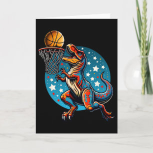 Carte Joueur de sketll T-rex dinosaure 