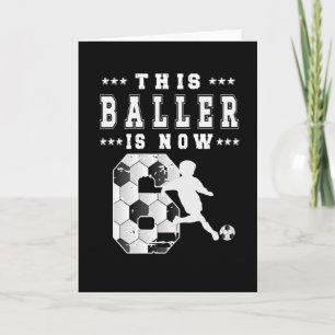 Carte Joueur de soccer cadeau 6e anniversaire Garçon 6 a