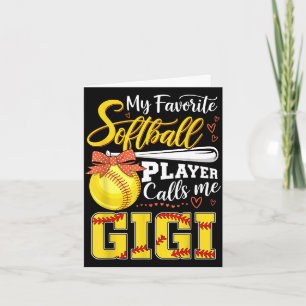 Carte Joueur de softball préféré appelle gigi tee fêtes