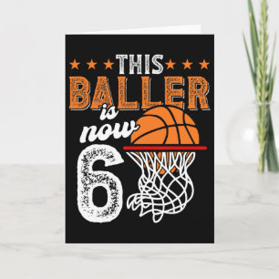 Carte Joueur de squelette garçons 6e anniversaire Ce Lle