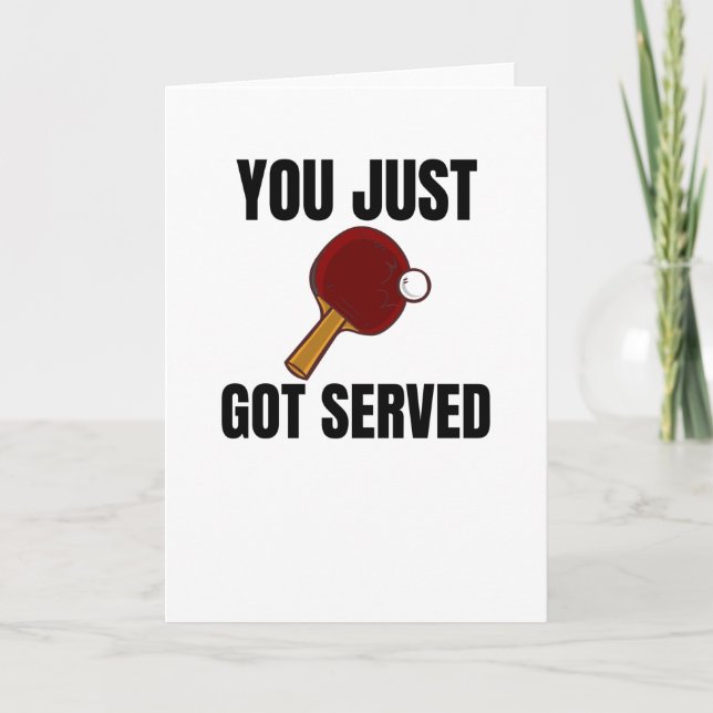 Carte Joueur de tennis de table cadeaux Ping Pong Coach  (Devant)