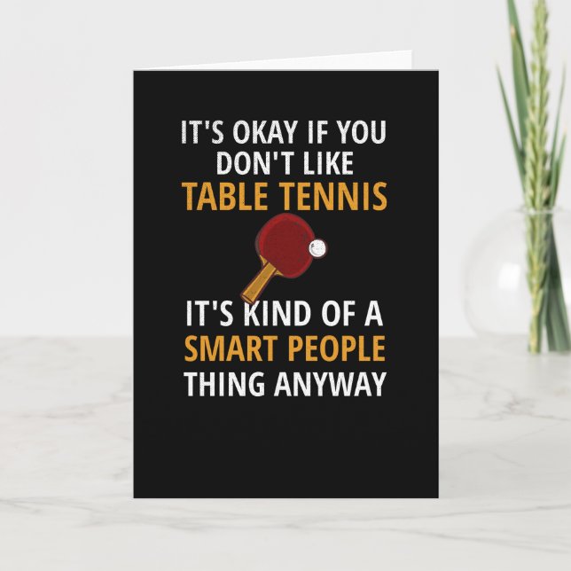 Carte Joueur de tennis de table cadeaux Ping Pong Coach  (Devant)