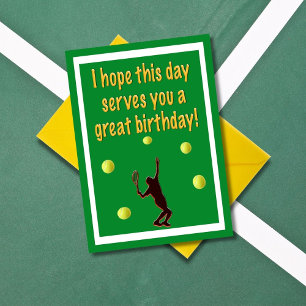 Carte Joueur de Tennis J'espère Vous Sert Un Grand Anniv