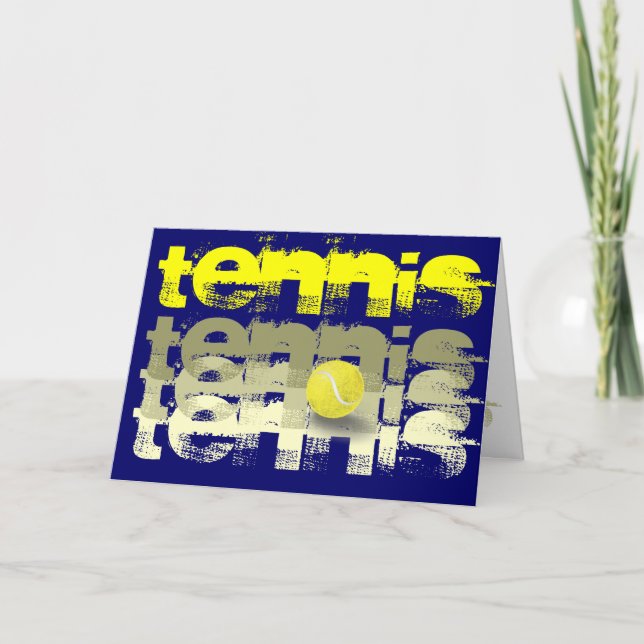Carte Joueur de tennis Joyeux anniversaire (Devant)