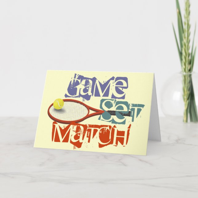 Carte Joueur de tennis Joyeux anniversaire (Devant)