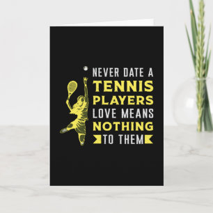 Carte Joueur de tennis Match Racket Sports Court Drôle C