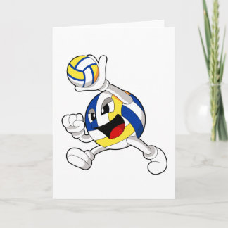 Carte Joueur de volley-ball avec ballon de volley