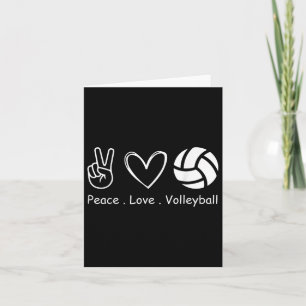 Carte Joueur de volley-ball Paix Amour Équipe Sport Voll