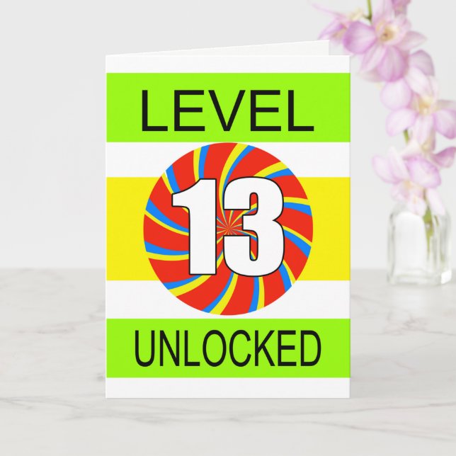 Carte Joueur d'ordinateur du 13e anniversaire (Orchidée)