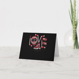 Carte Joueur gardien de glace Hockey Coeur Vêtements