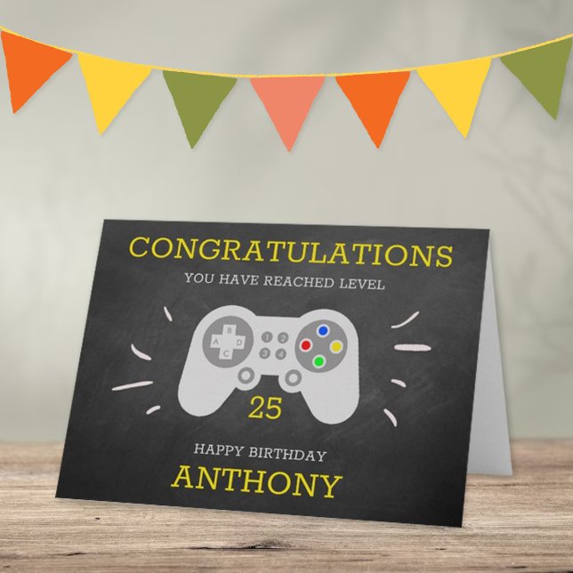 Carte Joueur moderne n'importe quel âge Anniversaire (Créateur téléchargé)