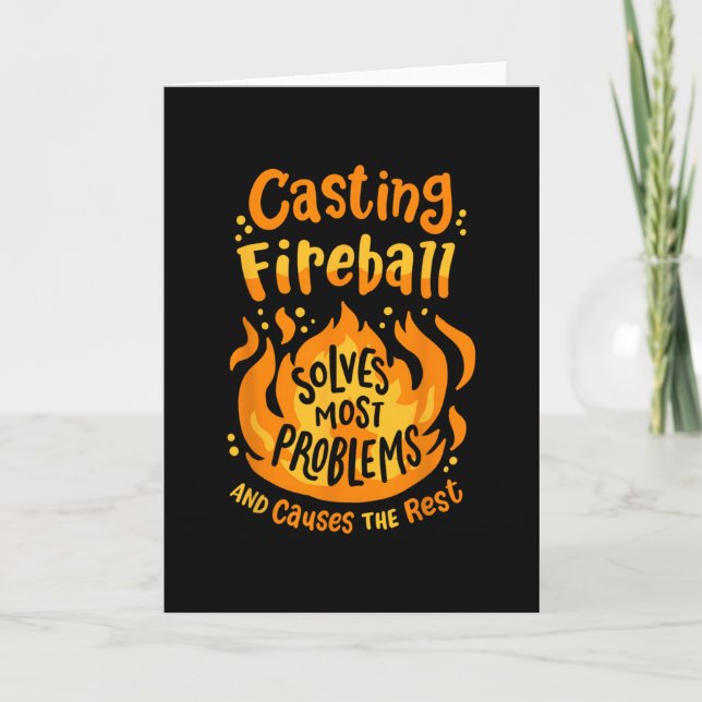 Carte Joueur Rpg Drôle Nerdy Casting Firell Résout La Pl (Devant)
