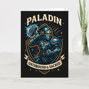 Carte Joueur Rpg Paladin D20 Dés Nerd Geek Hommes Femmes