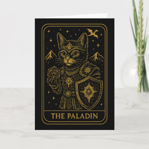 Carte Joueur Rpg Paladin D20 Dés Nerdy Geek Chat Hommes
