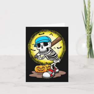 Carte Joueur Skeleton Softball Halloween Enfants Garçons