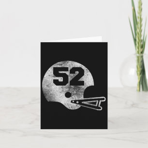 Carte Joueur vintage de football Jersey Numéro 52