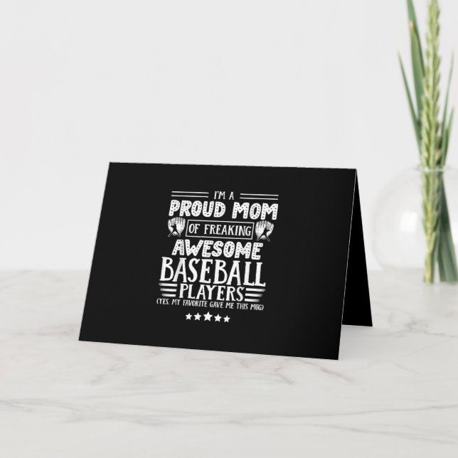 Carte Joueurs de baseball géniaux maman (Devant)
