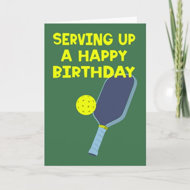 Carte Joueurs de Pickleball Message personnalisé Anniver (Devant)