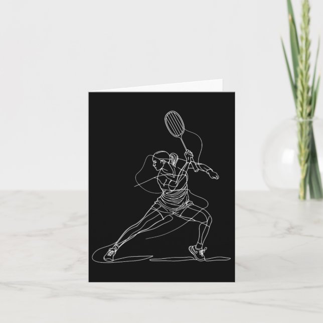 Carte Joueuse de badminton Dessin Jeu de navette pour G (Devant)