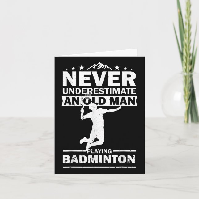 Carte Joueuse de Badminton Femen Mens Shuttle Funny Badm (Devant)