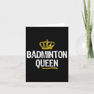 Carte Joueuse de Badminton Queen filles Cool amusante mi