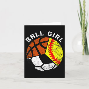 Carte Joueuse de balle Fun softball de football de baske