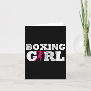 Carte Joueuse de boxe Silhouette Sport Cadeau
