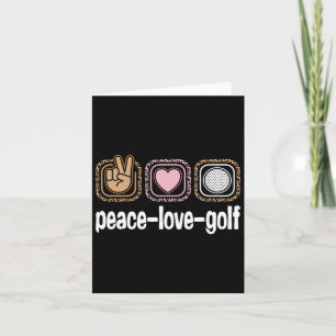 Carte Joueuse de golf Empreinte de léopard femmes filles