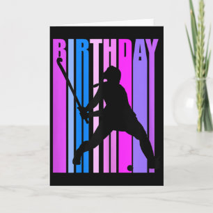 Carte Joueuse de hockey sur gazon pour l'anniversaire de
