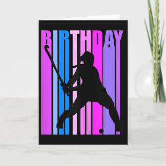 Carte Joueuse de hockey sur gazon pour l'anniversaire de