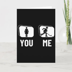 Carte Joueuse de hockey sur glace Fière Drôle Femmes Hoc