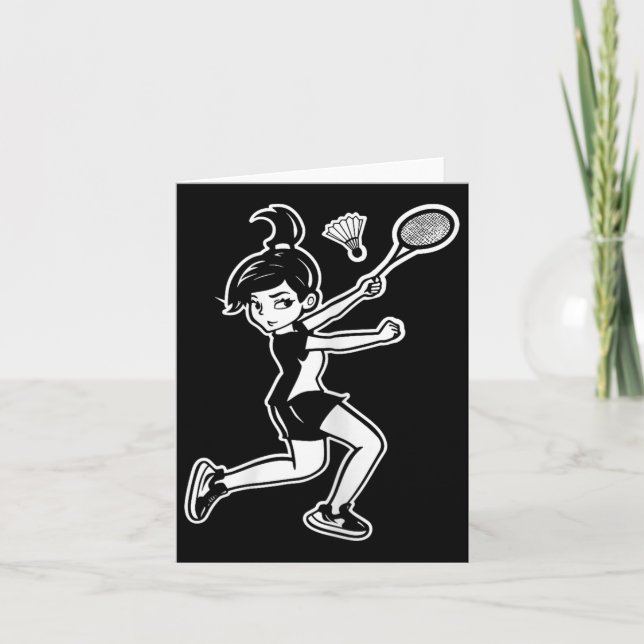 Carte Joueuse de la navette de badminton (Devant)