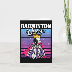 Carte Joueuse de volant Reine de badminton 