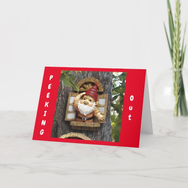 CARTE **JOUEZ DU PETIT GNOME** DITES HEUREUX NOËL (Devant)