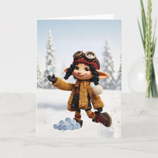 Carte Jouir d'une journée enneigée