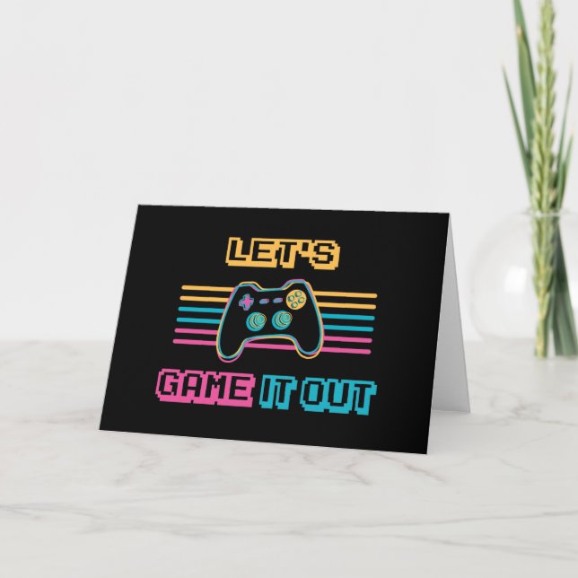 Carte Jouons-le dehors - style rétro (Devant)