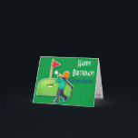 Carte Jour d'anniversaire de Grandson emoji<br><div class="desc">Jolie carte d'anniversaire du neveu de golf emoji. Personnalisez votre propre texte et faites-le vraiment spécial et unique!</div>