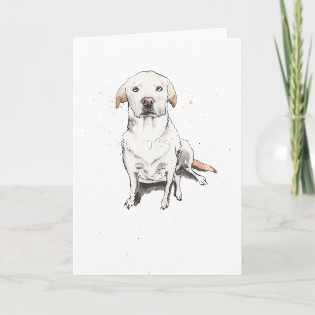 Carte Jour d'anniversaire du chien d'un récupérateur de  (Devant)