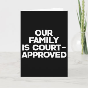 Carte Jour d'annonce d'adoption Famille Approuvée