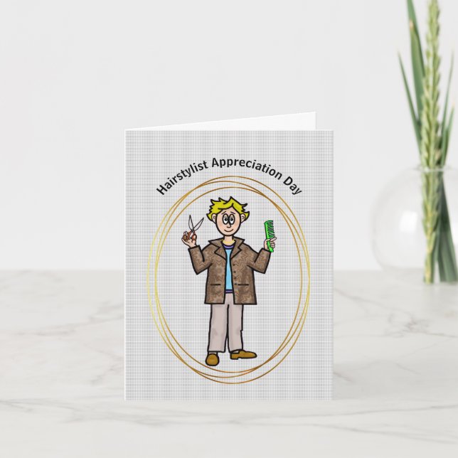 Carte Jour d'Appréciation de la liste des cheveux  (Devant)
