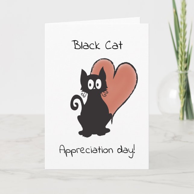 Carte Jour d'appréciation des chats noirs (Devant)